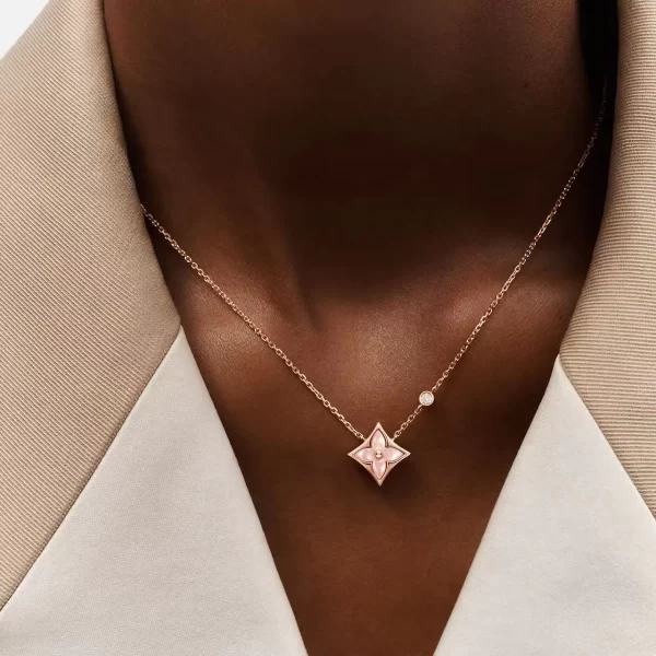2 Color Blossom BB Star Pendant, Pink gold, Pink Mother-of-Pearl and diamond Q93612