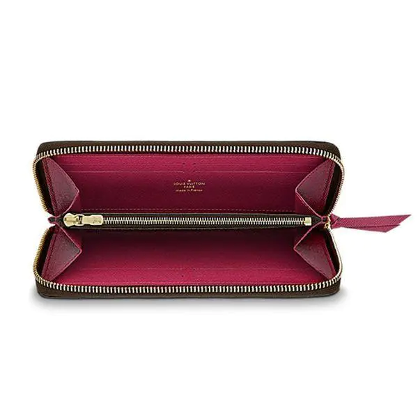 4 Monogram Canvas Clemence Wallet Fuchsia M60742