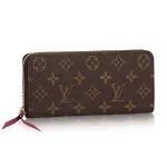 5 Monogram Canvas Clemence Wallet Fuchsia M60742