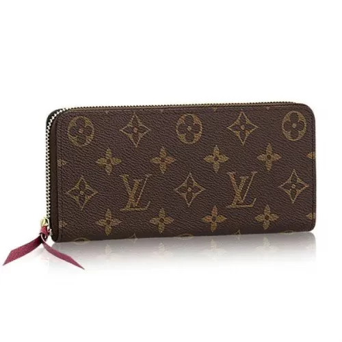5 Monogram Canvas Clemence Wallet Fuchsia M60742